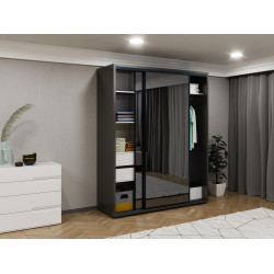 Шкаф-купе Bayro Parma 180x225x60 (Anthracite/Graphite) Thumb