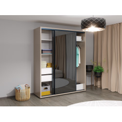 Шкаф-купе Bayro Parma 180x225x60 (Stone Grey/Graphite) Thumb