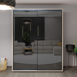 Шкаф-купе Bayro Parma 180x225x60 (Stone Grey/Graphite)