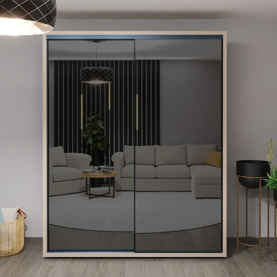 Шкаф-купе Bayro Parma 180x225x60 (Stone Grey/Graphite)