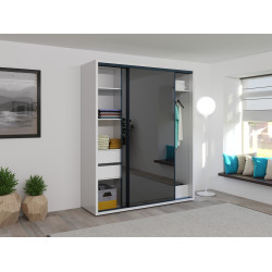 Dulap-cupe Bayro Parma 180x225x60 (White/Graphite) Thumb