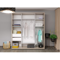 Шкаф-купе Bayro Parma 200x225x60 (Stone Grey/Graphite) Thumb