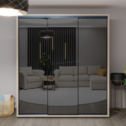 Dulap-cupe Bayro Parma 200x225x60 (Stone Grey/Graphite)