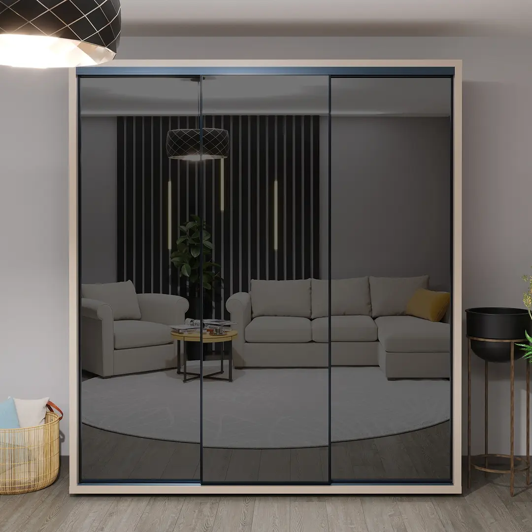 Шкаф-купе Bayro Parma 200x225x60 (Stone Grey/Graphite)