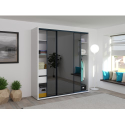 Dulap-cupe Bayro Parma 200x225x60 (White/Graphite) Thumb