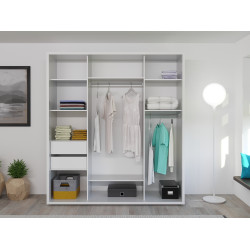 Dulap-cupe Bayro Parma 200x225x60 (White/Graphite) Thumb