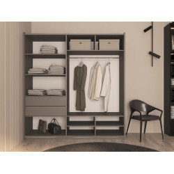 Dulap-cupe Bayro Top Line Napoli 2000x2300x580 1 oglindă (Gray Stone) Thumb