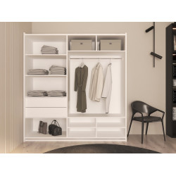 Dulap-cupe Bayro Top Line Napoli 2000x2300x580 1 oglindă (White) Thumb