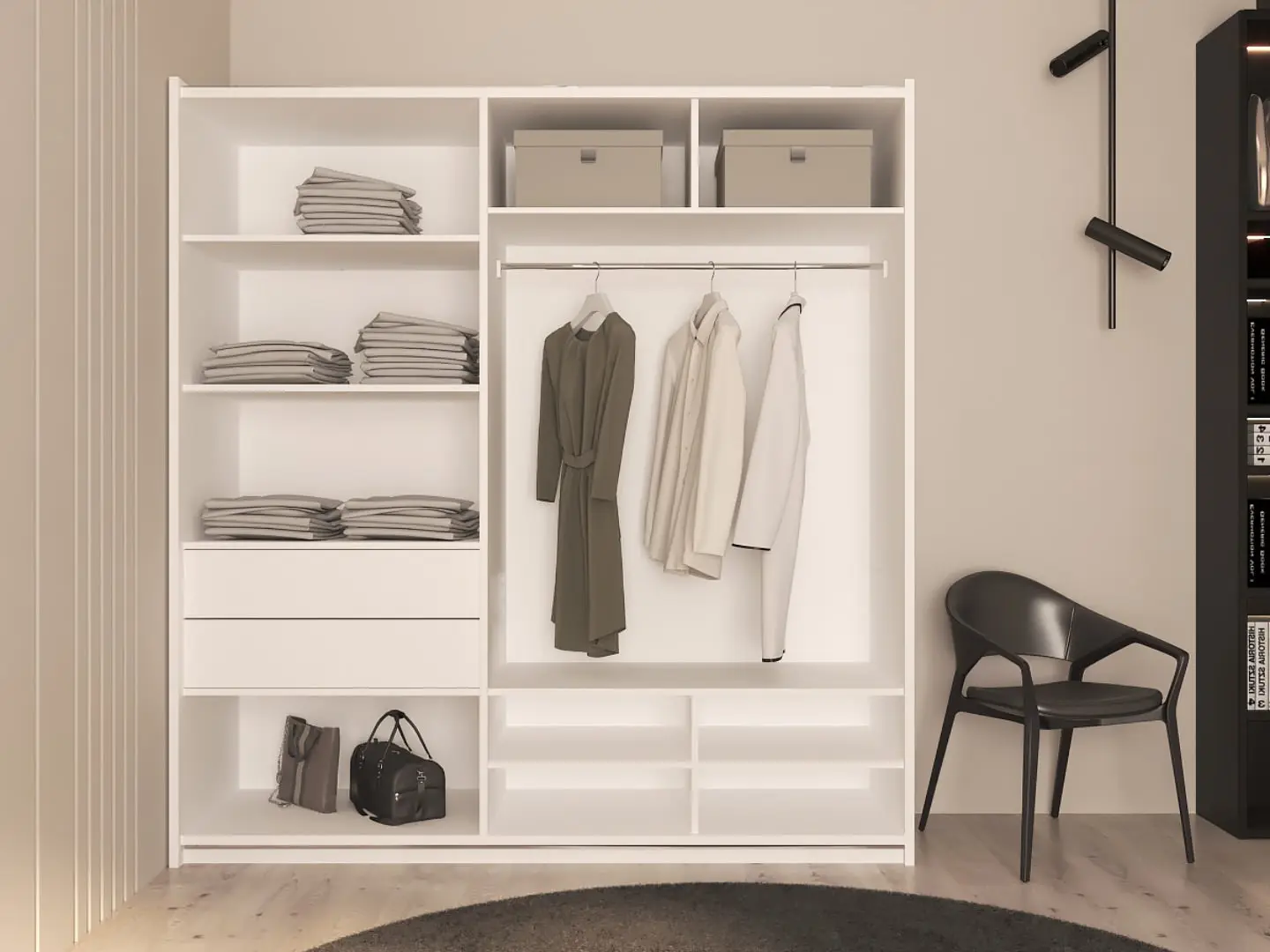 Dulap-cupe Bayro Top Line Napoli 2000x2300x580 1 oglindă (White)