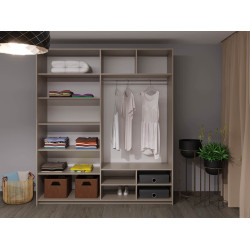 Dulap-cupe Bayro Top Line Napoli 2000x2300x580 2 oglinzi (Gray Stone) Thumb