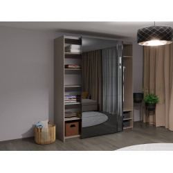 Dulap-cupe Bayro Top Line Napoli 2000x2300x580 2 oglinzi (Gray Stone) Thumb