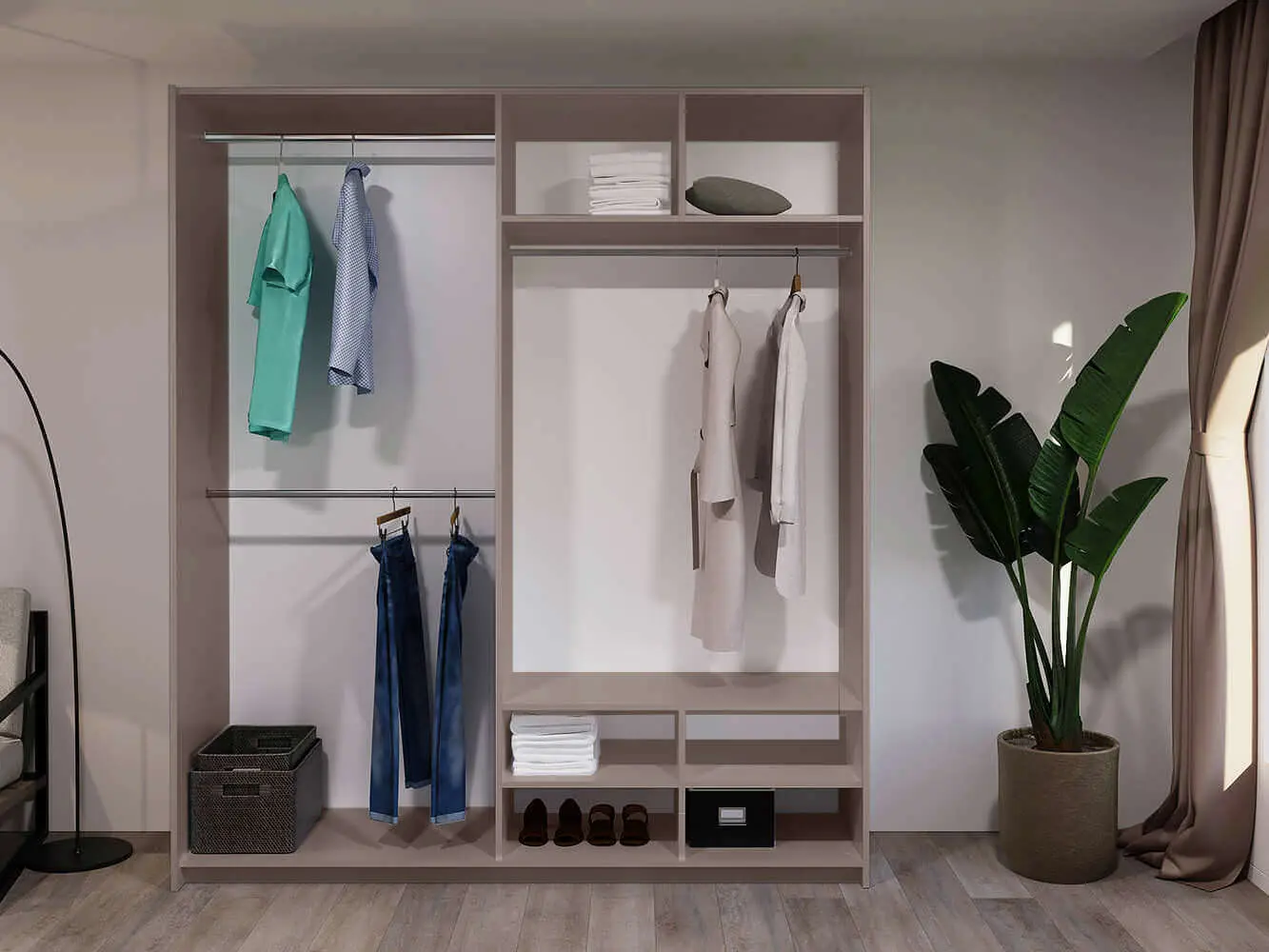 Dulap-cupe Bayro Top Line Napoli 2000x2300x580 (Gray Stone)