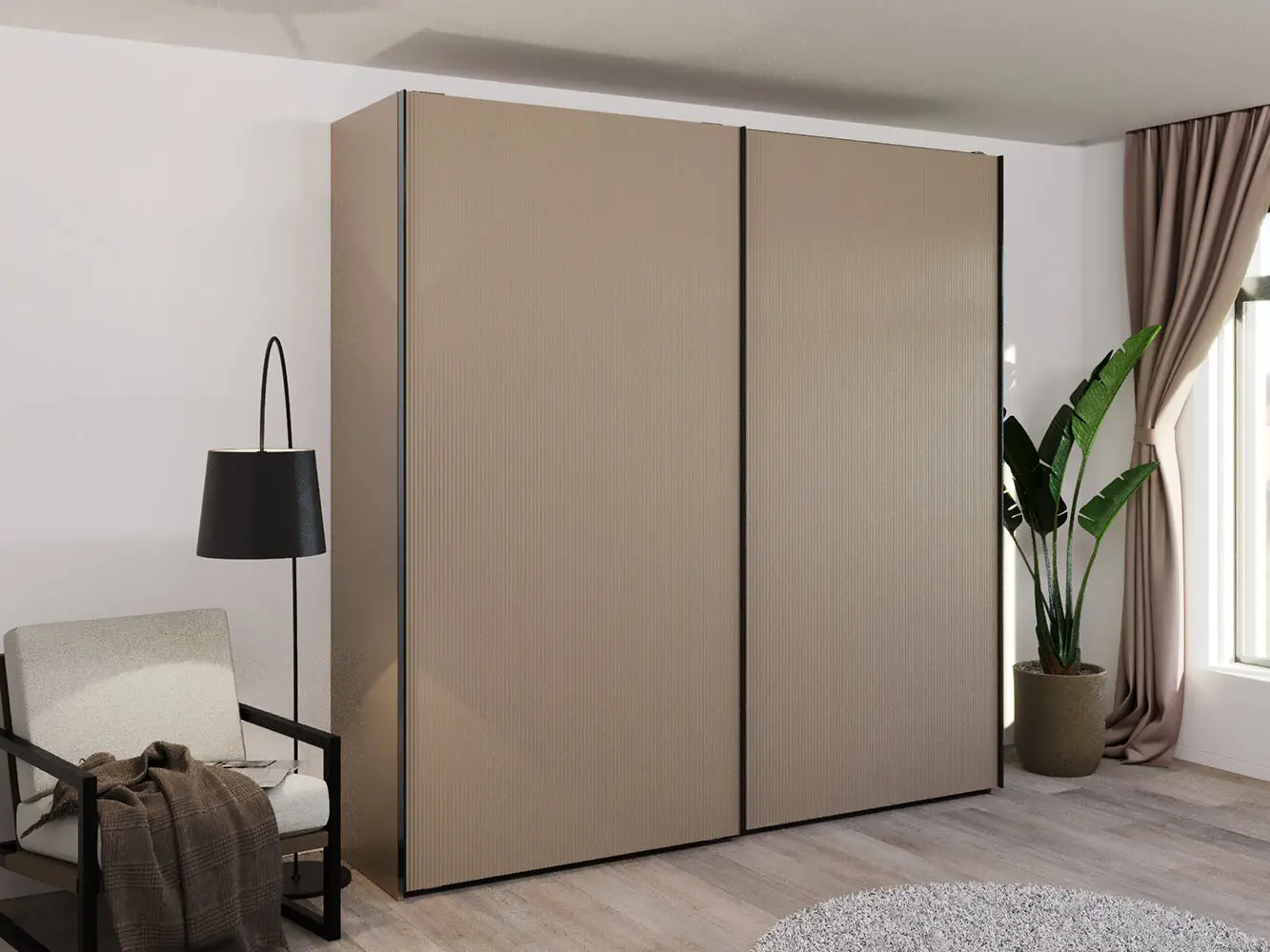 Dulap-cupe Bayro Top Line Napoli 2000x2300x580 (Gray Stone)