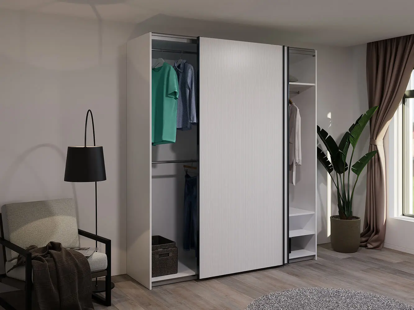 Dulap-cupe Bayro Top Line Napoli 2000x2300x580 (White)