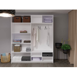 Dulap-cupe Bayro Top Line Napoli 2000x2300x580 oglindă/ușă lucioasă (White) Thumb