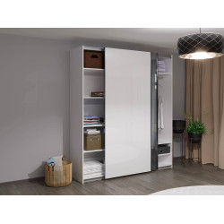 Dulap-cupe Bayro Top Line Napoli 2000x2300x580 oglindă/ușă lucioasă (White) Thumb