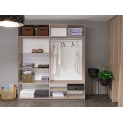 Dulap-cupe Bayro Top Line Napoli 2300x2300x580 2 oglinzi (Gray Stone) Thumb