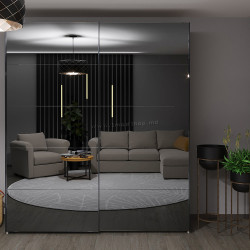 Dulap-cupe Bayro Top Line Napoli 2300x2300x580 2 oglinzi (White)