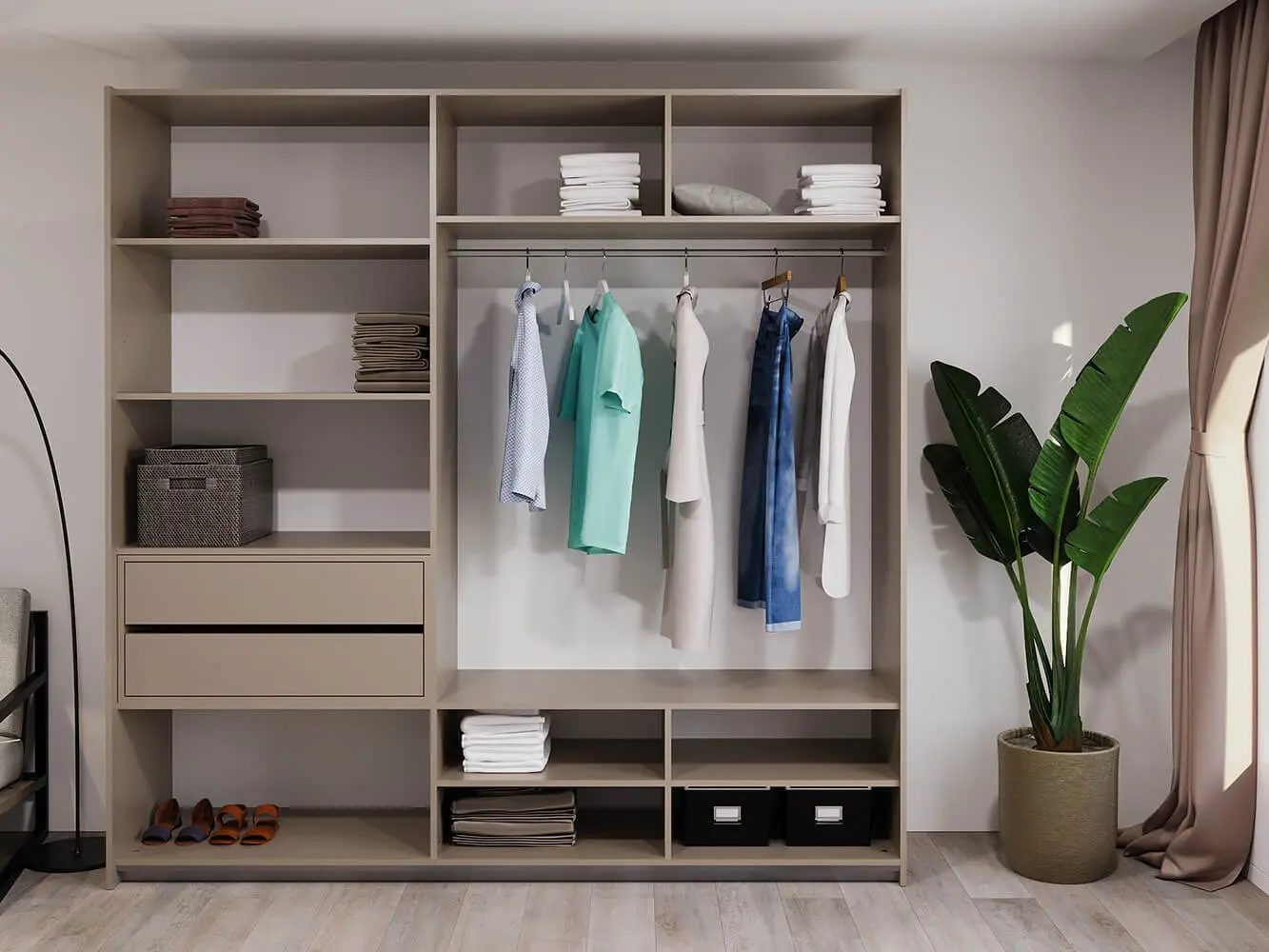 Dulap-cupe Bayro Top Line Napoli 2300x2300x580 (Gray Stone)