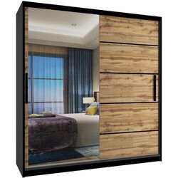 Dulap-cupe Belini MZ SZP3/0/B/DW/0/BL (Wotan Oak/Black)