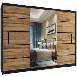 Dulap-cupe Belini MZ SZP4/0/B/DW/0/BL (Wotan Oak/Black)