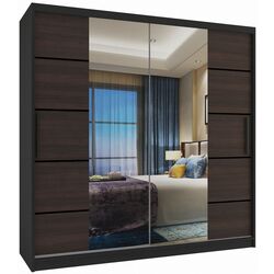 Dulap-cupe Belini Premium ME SZP5/1/B/KN/0/KLP (Chestnut Natural/Black)