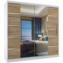 Шкаф-купе Belini Premium ME SZP5/1/W/DS/0/KLAL (Sonoma Oak/White)