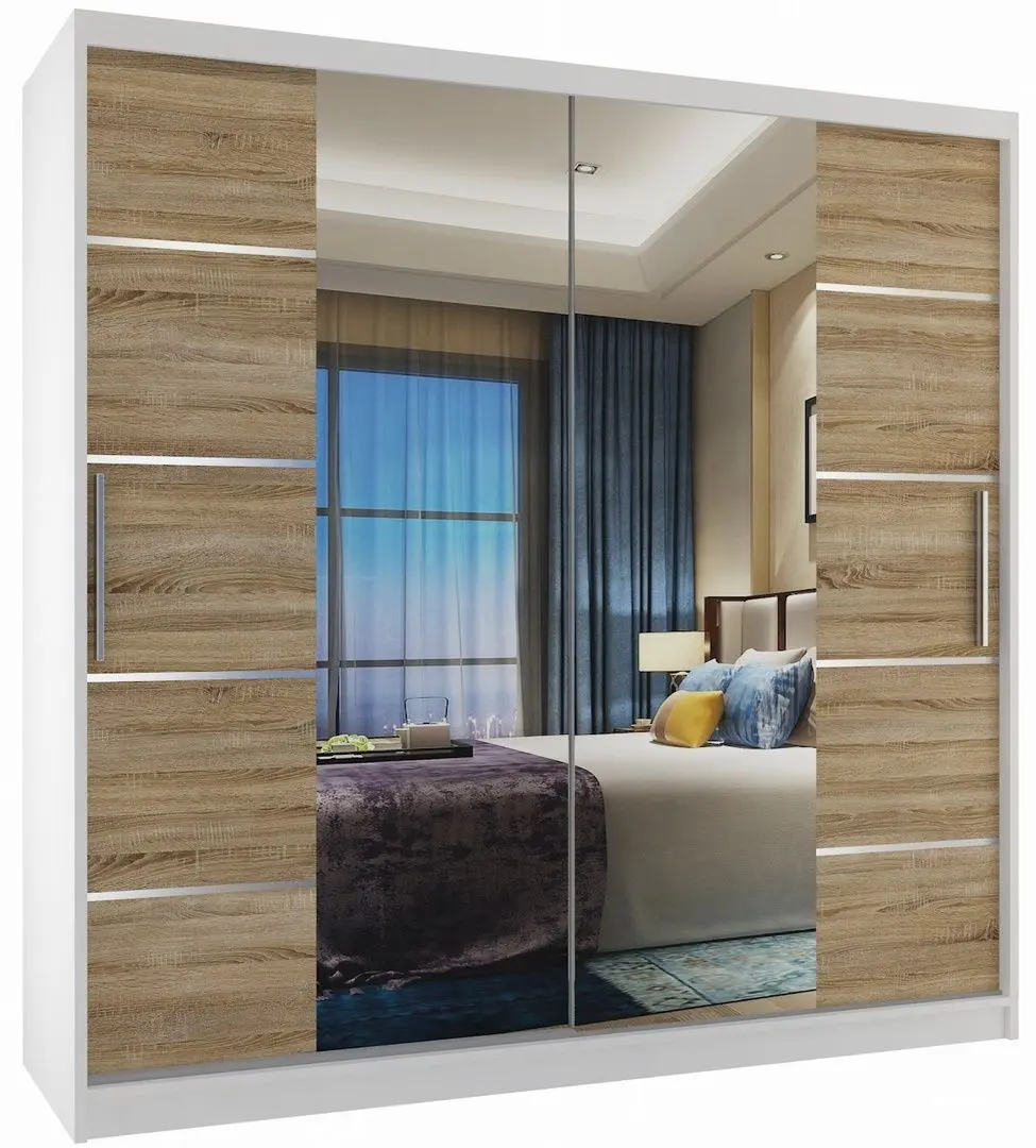 Dulap-cupe Belini Premium ME SZP5/1/W/DS/0/KLAL (Sonoma Oak/White)