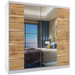 Dulap-cupe Belini Premium ME SZP5/1/W/DW/0/KLAL (Wotan Oak/White)