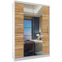 Dulap-cupe Belini Premium ME SZP6/1/W/DW/0/KLAL (Wotan Oak/White)