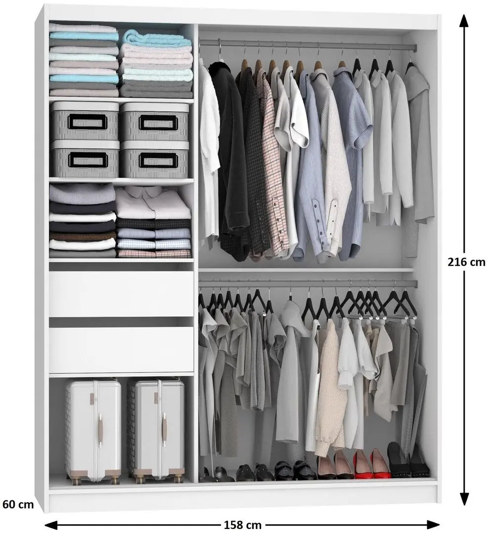 Шкаф-купе Belini Premium ME SZP7/0/B/SR/0/KLP (Graphite Gray/Black)