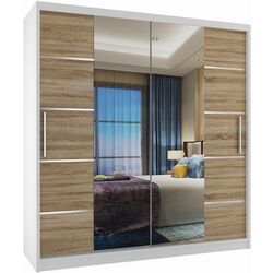 Шкаф-купе Belini Premium ME SZP7/0/W/DS/0/KLAL (Sonoma Oak/White)