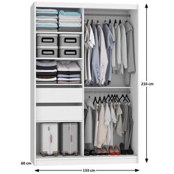 Dulap-cupe Belini Premium MGB SZP6/1/B/1L5W/KLP (White Gloss/Black) Thumb