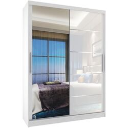 Dulap-cupe Belini Premium MGB SZP6/1/W/1L5W/KLAL (White Gloss/White)