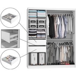 Dulap-cupe Belini Premium MGB SZP7/0/B/1L5S/KLP (Gray Steel Gloss/Black) Thumb