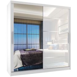 Шкаф-купе Belini Premium MGB SZP7/0/W/1L5W/KLAL (White Gloss/White)