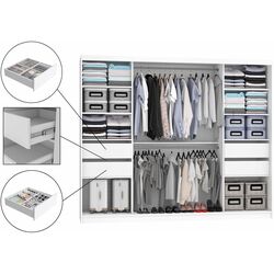 Шкаф-купе Belini Premium MGB SZP8/0/B/2W1L/KLP (White Gloss/Black) Thumb