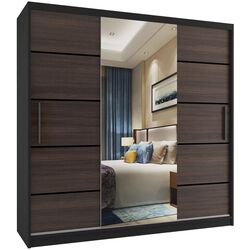 Dulap-cupe Belini Premium MT SZP5/1/B/KN/0/KLP (Chestnut Ebony/Black)