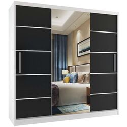 Шкаф-купе Belini Premium MT SZP5/1/W/B/0/KLAL (Black/White)