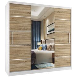 Dulap-cupe Belini Premium MT SZP5/1/W/DS/0/KLAL (Sonoma Oak/White)