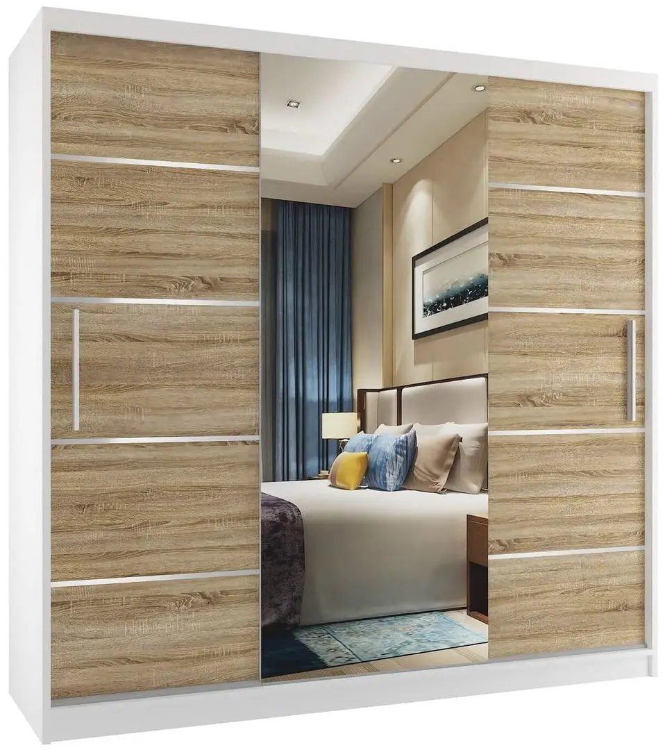 Dulap-cupe Belini Premium MT SZP5/1/W/DS/0/KLAL (Sonoma Oak/White)