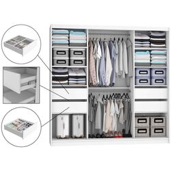 Шкаф-купе Belini Premium MT SZP5/1/W/DW/0/KLAL (Wotan Oak/White) Thumb