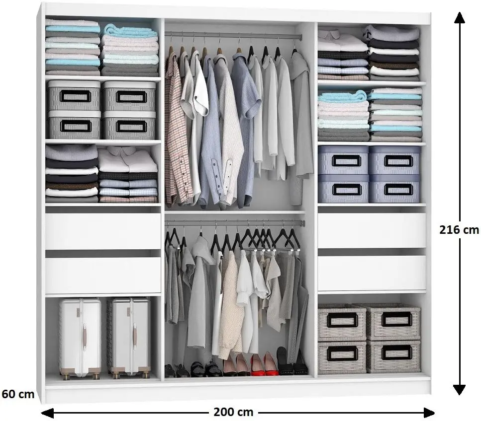 Шкаф-купе Belini Premium MT SZP5/1/W/DW/0/KLAL (Wotan Oak/White)