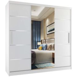 Dulap-cupe Belini Premium MT SZP5/1/W/W/0/KLAL (White Matt/White)