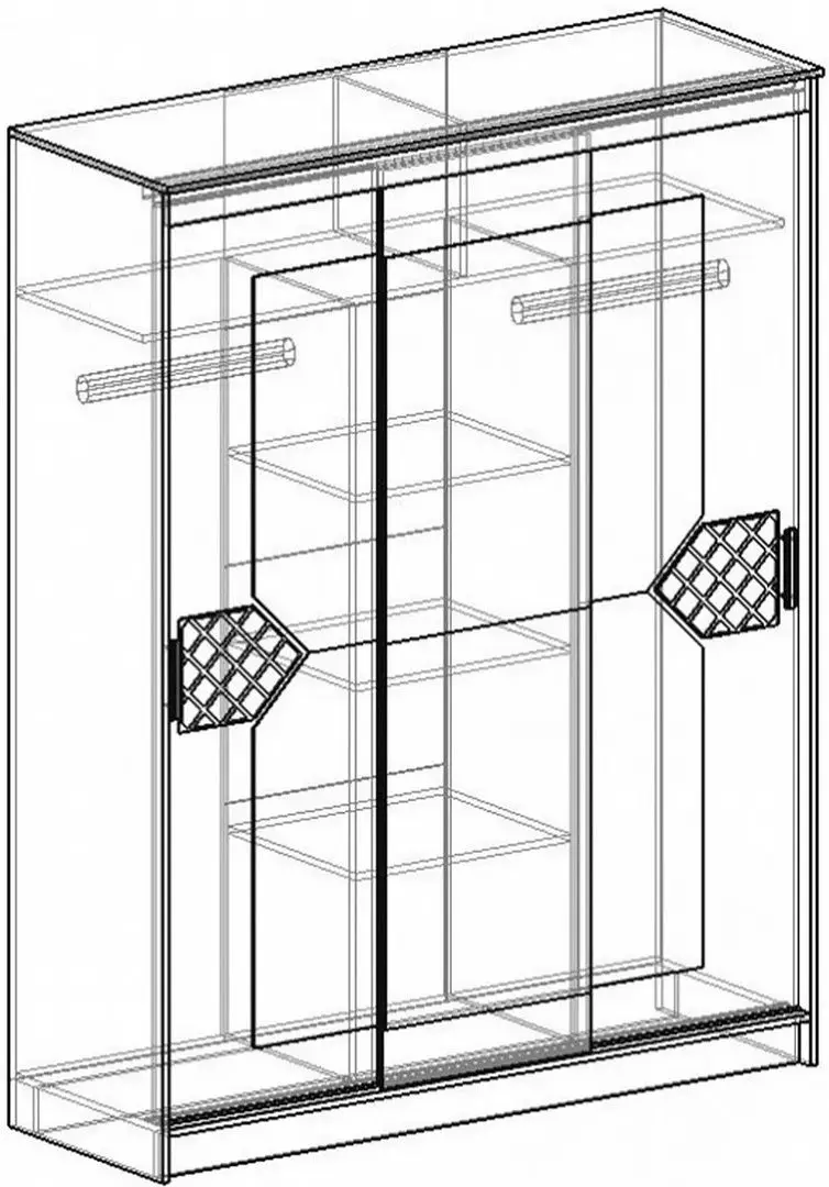 Dulap-cupe ЭРА Nikol 3 (Wenge/Larch Light) - 2