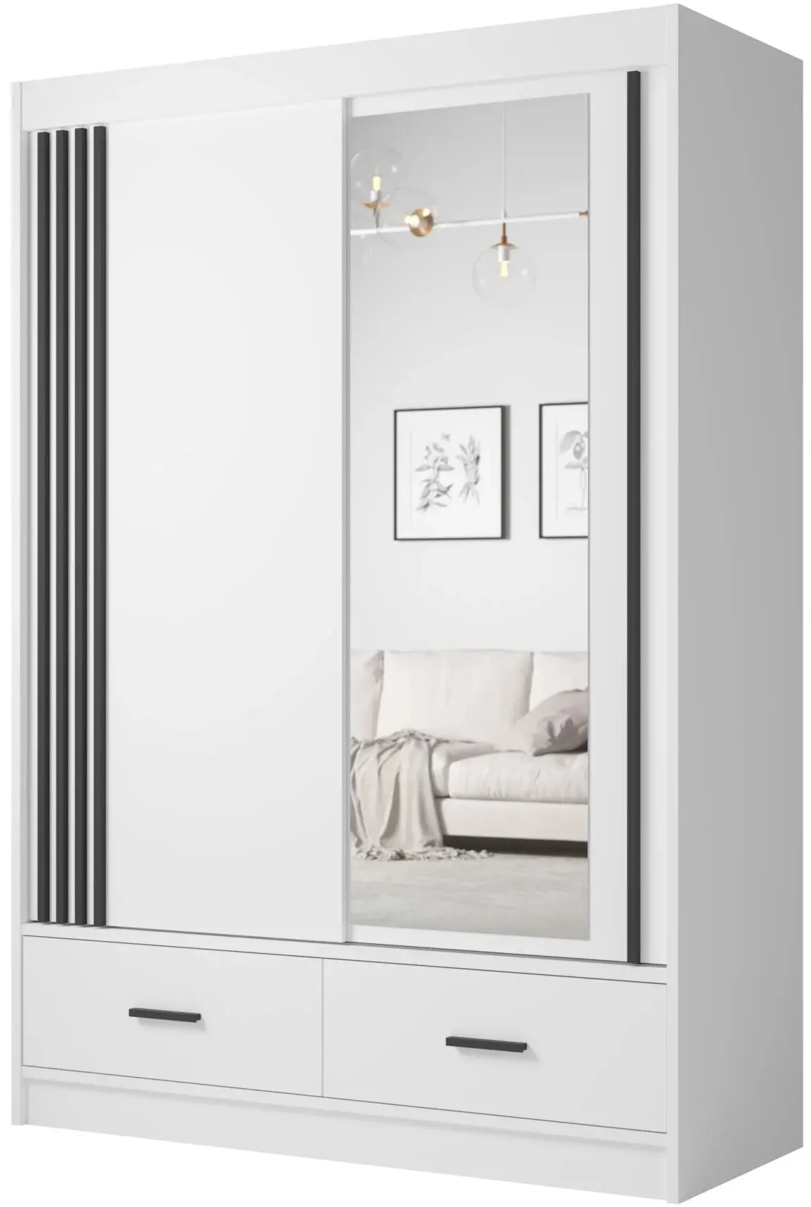 Шкаф-купе Fadome Canada CA 24-15 (White/Black) - 2