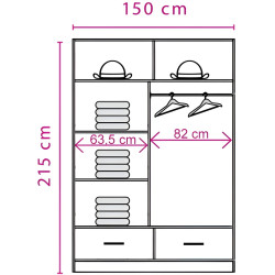 Шкаф-купе Fadome Canada CA 31-15 (Cashmere) Thumb