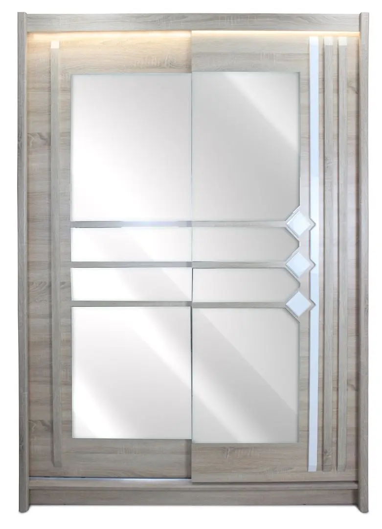 Dulap-cupe Fadome Carmen CAR-15 (Sonoma Oak/White Gloss) - 2