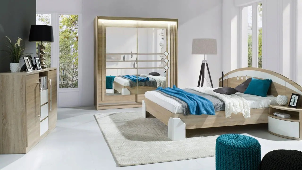 Dulap-cupe Fadome Carmen CAR-15 (Sonoma Oak/White Gloss) - 5