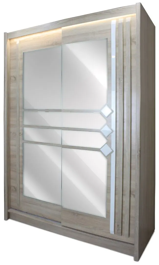 Dulap-cupe Fadome Carmen CAR-15 (Sonoma Oak/White Gloss)